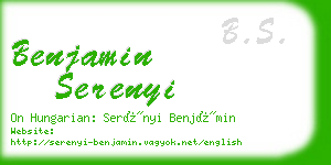 benjamin serenyi business card